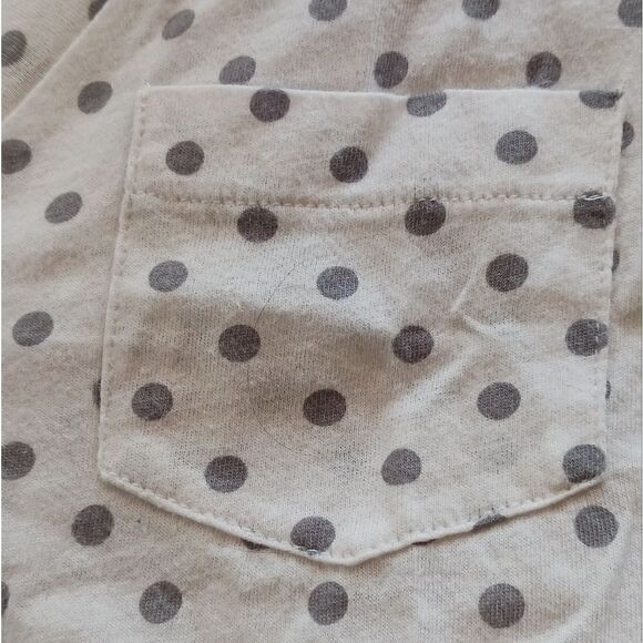 Aerie Cotton Polka Dot V Neck T Shirt Dress Sleep Dress SMALL - Picture 6 of 7